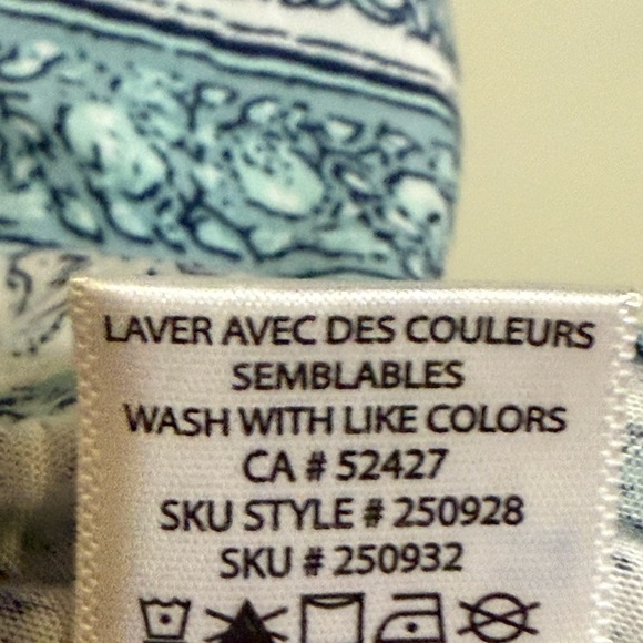 Floral Blue and White Tank Top - Picture 6 of 6